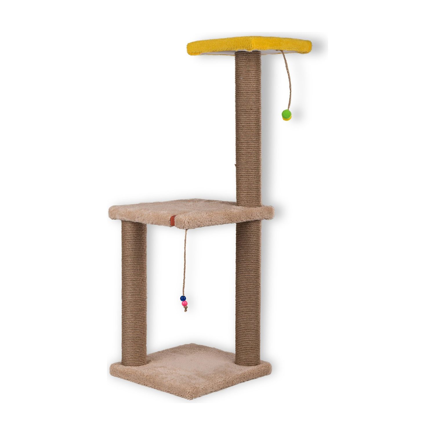 Jungengel Kratzbaum-Liegemulde XL Katzenbaum 82cm Katzenliege Katzenbett Kratzsäule Katzenkratzbaum, Größe XL, 3x Liegeflächen & 3x Kratzstangen, Robust, Einfache Montage