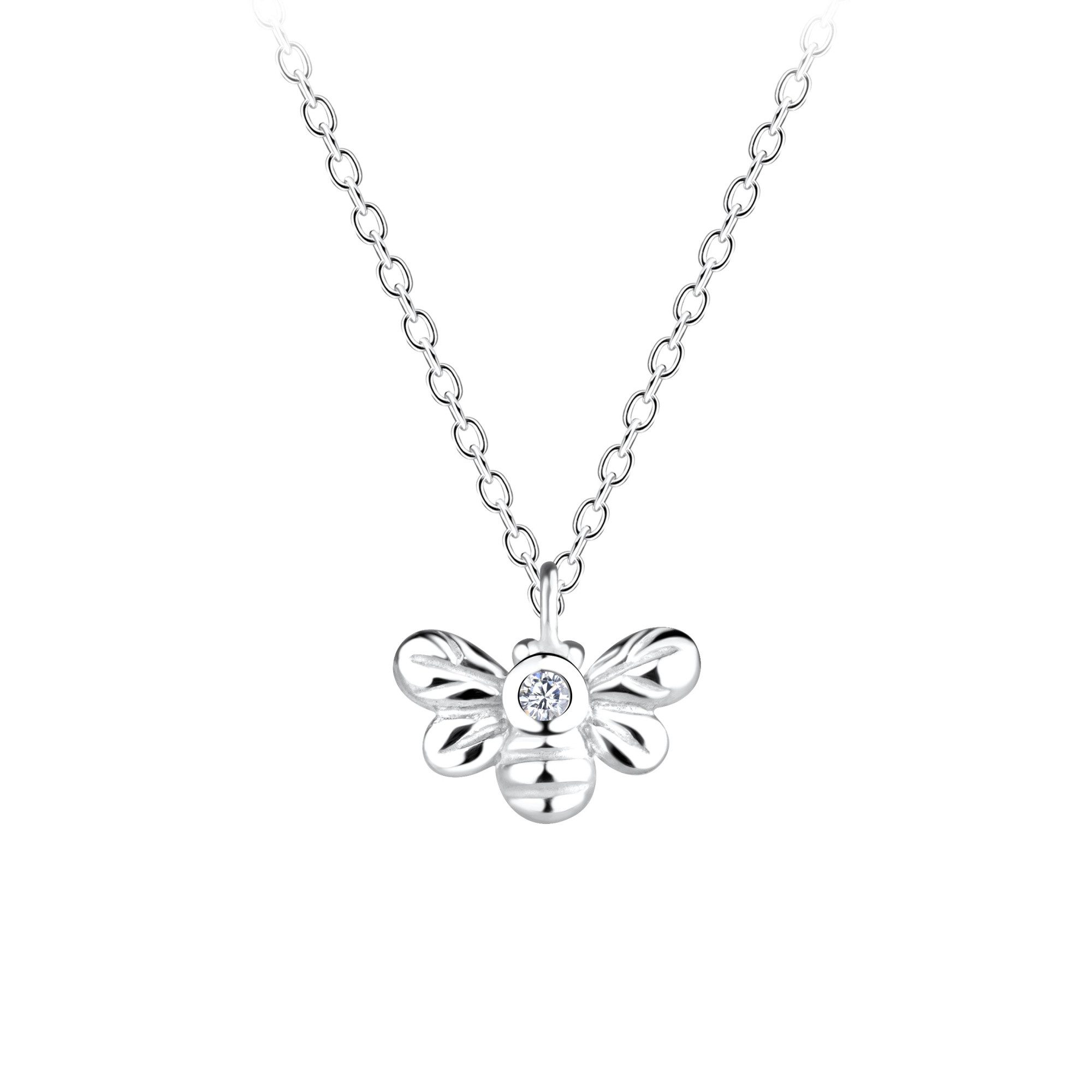 ALEXANDER YORK Kette mit Anhänger BIENE mit Zirkonia, 2-tlg., 925 Sterling Silber
