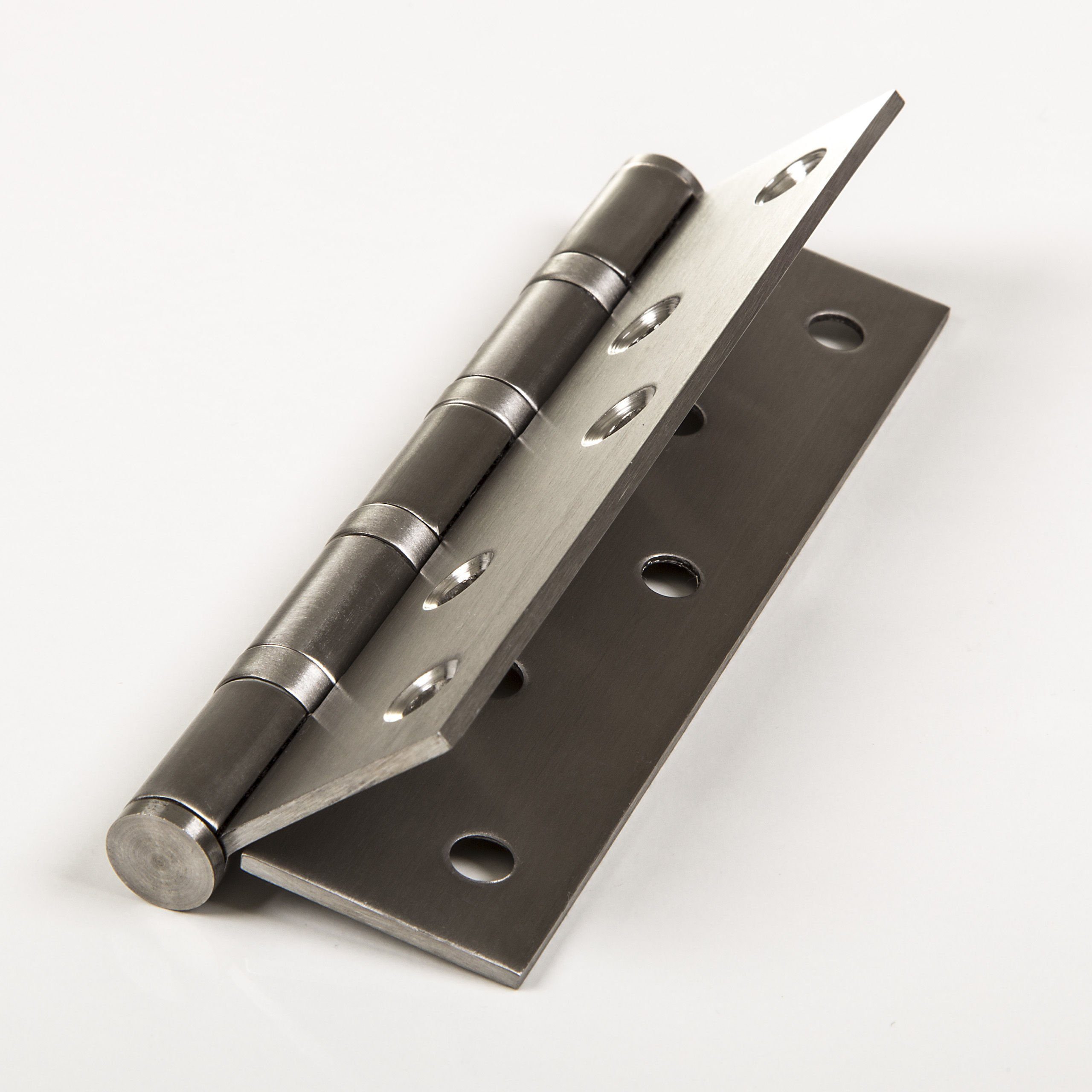 SO-TECH® Türbeschlag Türscharnier Edelstahl SS304 Aufschraubband (2 St), 127 x 76 x 2,5 mm, Edelstahl gebürstet