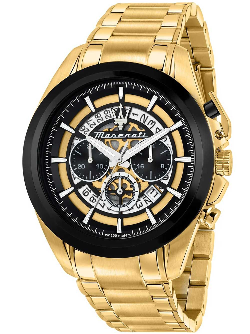 MASERATI Quarzuhr Maserati R8873612058 Herrenuhr Traguardo Chronograph 45mm 10ATM Maserati R8873612058 Herrenuhr Traguardo Chronograph 45mm 10ATM