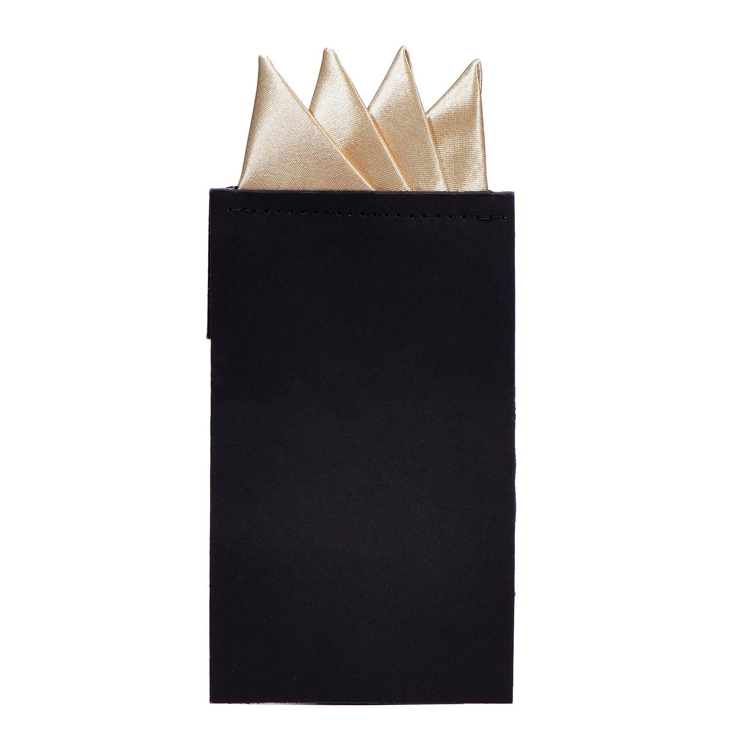 DonDon Einstecktuch DonDon Herren Einstecktuch vorgefaltet für den perfekten Sitz, (Packung, 1-St), vorgefaltet, mit Karton verstärkt, Seidenlook