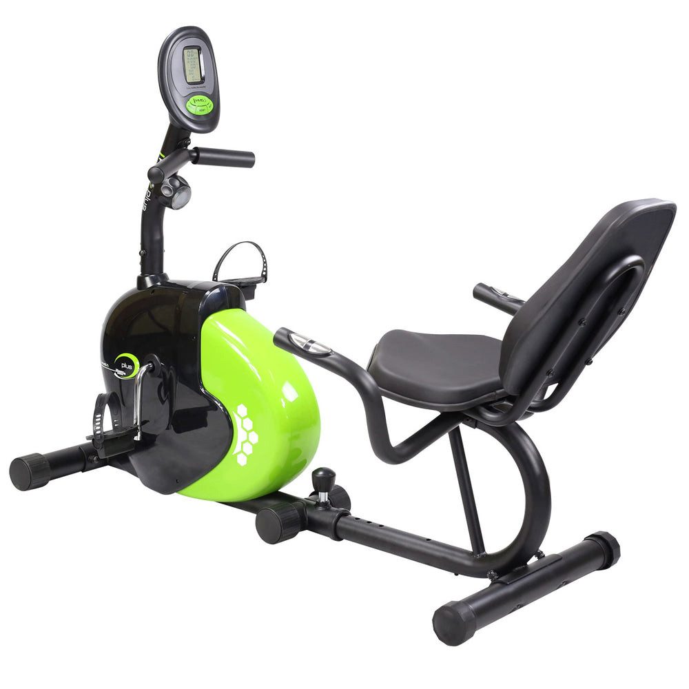 HMS Liege-Heimtrainer Liegeheimtrainer Heimtrainer Fitnessgerät (Spar-Set, 8 Widerstandsstufen), bequemer Sitzposition für gelenkschonendes Ausdauertraining