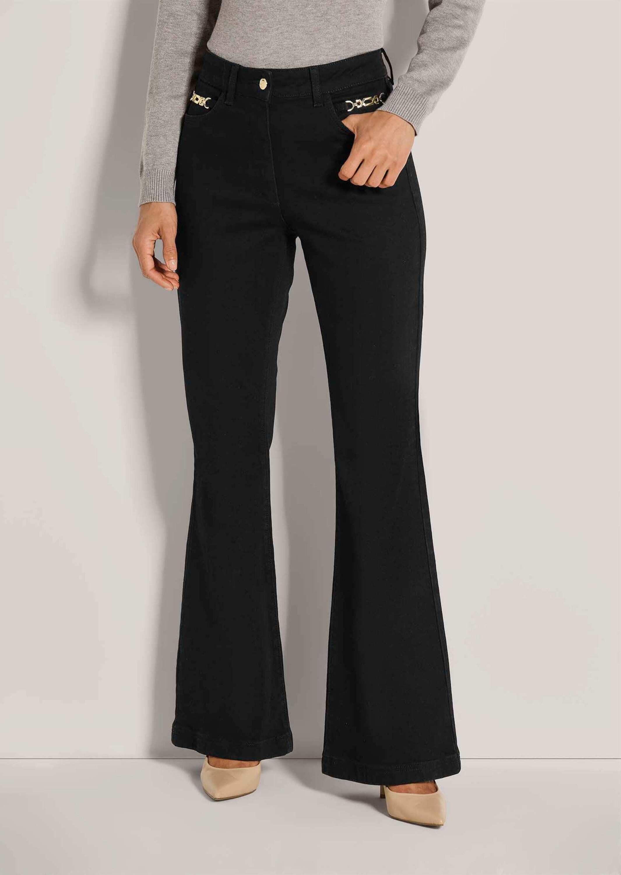 MADELEINE Gerade Jeans Bootcut-Jeans mit Kettendetails Denim im Bootcut-Des günstig online kaufen