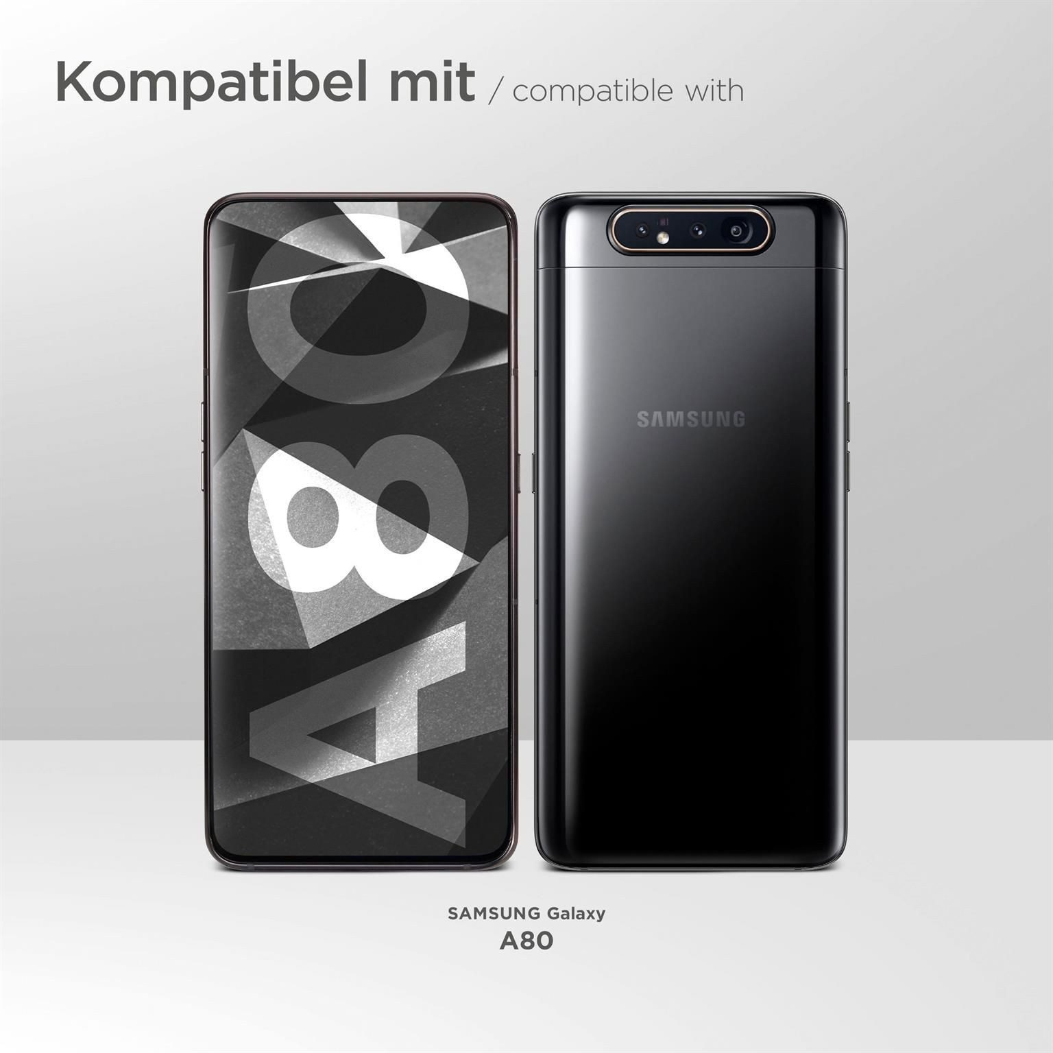 ONEFLOW Handyhülle für Samsung Galaxy A80 Wasserdichte Tasche BeachBag Schwarz 6,7 Zoll, Hülle mit Touch Kamera Fenster IPX8 Unterwasser-Tasche zum Schwimmen