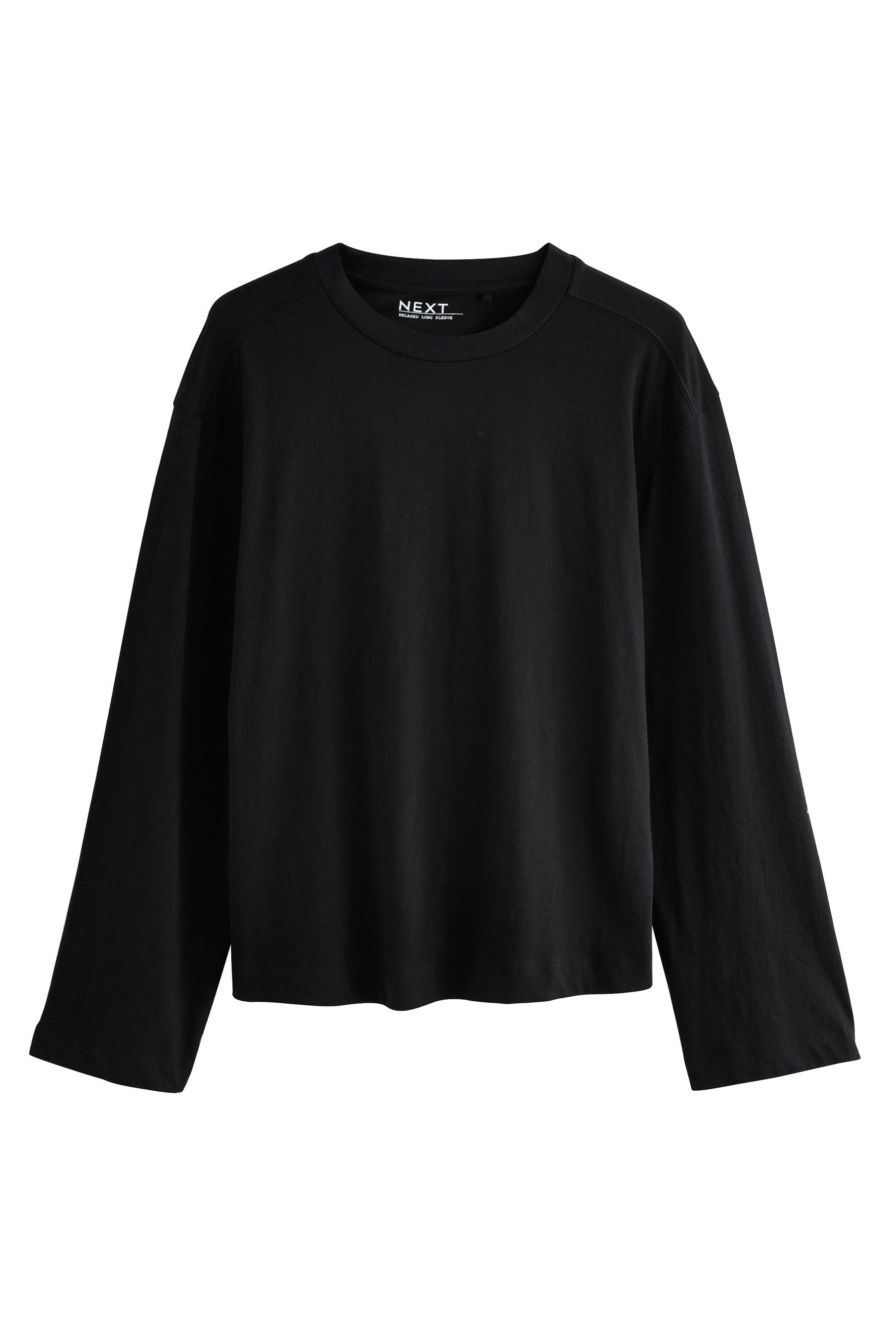 Next Langarmshirt Relaxed Fit Langarmshirt mit Rundhalsausschnitt (1-tlg) günstig online kaufen