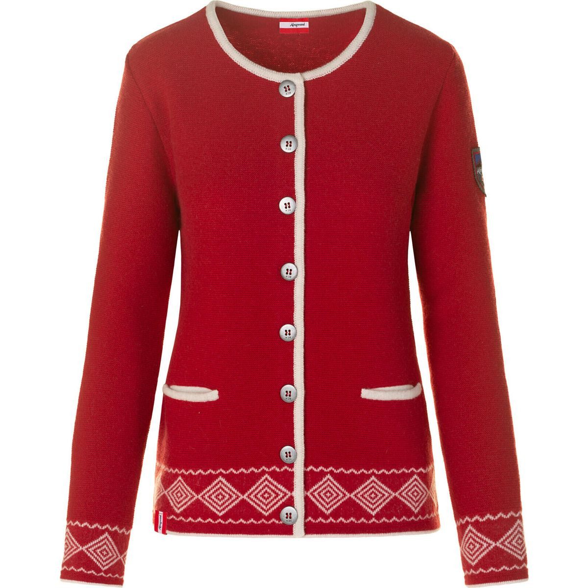 Almgwand Kapuzenstrickjacke Stamseralm Eleganter Wollklassiker für Damen, ideal für Alltag und Skifahren