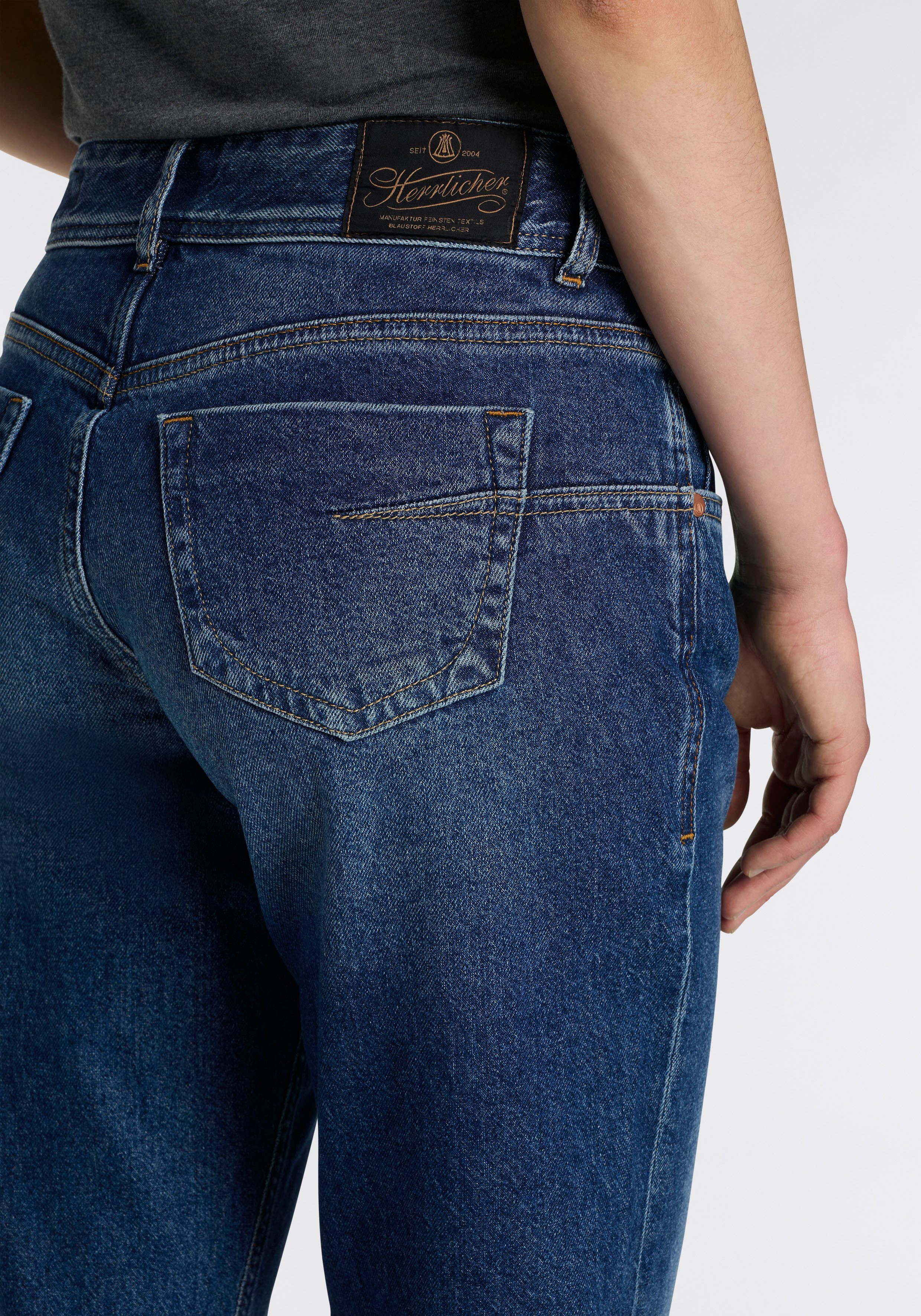 Herrlicher 5-Pocket-Jeans Edna Denim Flared Fit mit mittlerer Leibhöhe