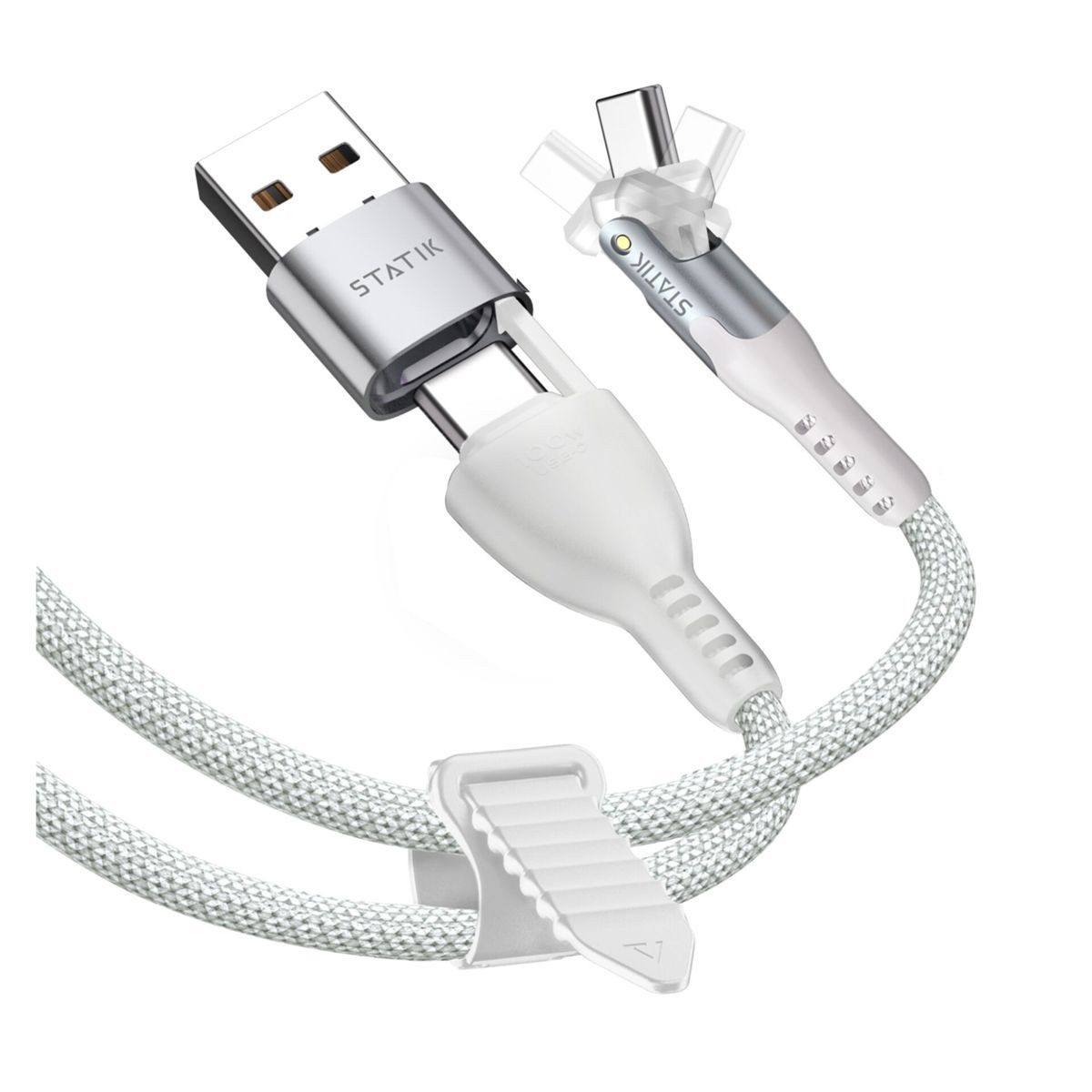 STATIK PowerPivot Pro rotating 2-in-1 USB-C Cable Smartphone-Adapter