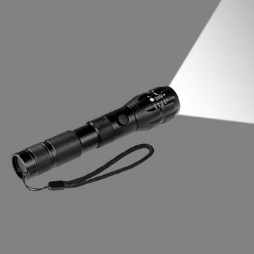 MAXXMEE Taschenlampe wiederaufladbar, Power-Taschenlampe bis 150 m Reichweite