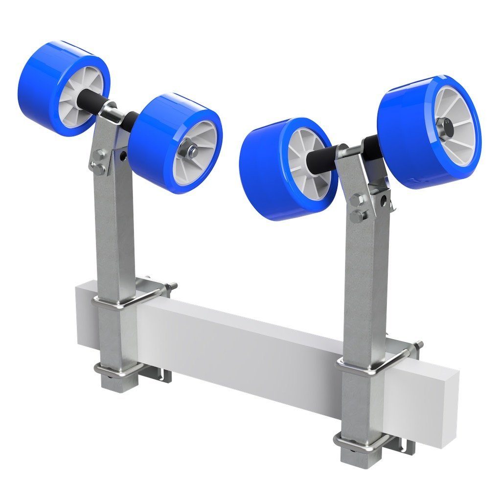 SUPROD Auffahrrampe Pendelrollen Sliprollen Sliphilfe Bootstrailer TPU Ø 120 mm, 2er