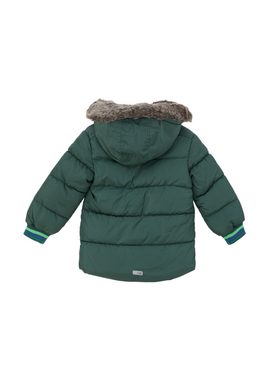 s.Oliver Outdoorjacke Steppjacke mit abnehmbarem Kunstfell Kontrast-Details