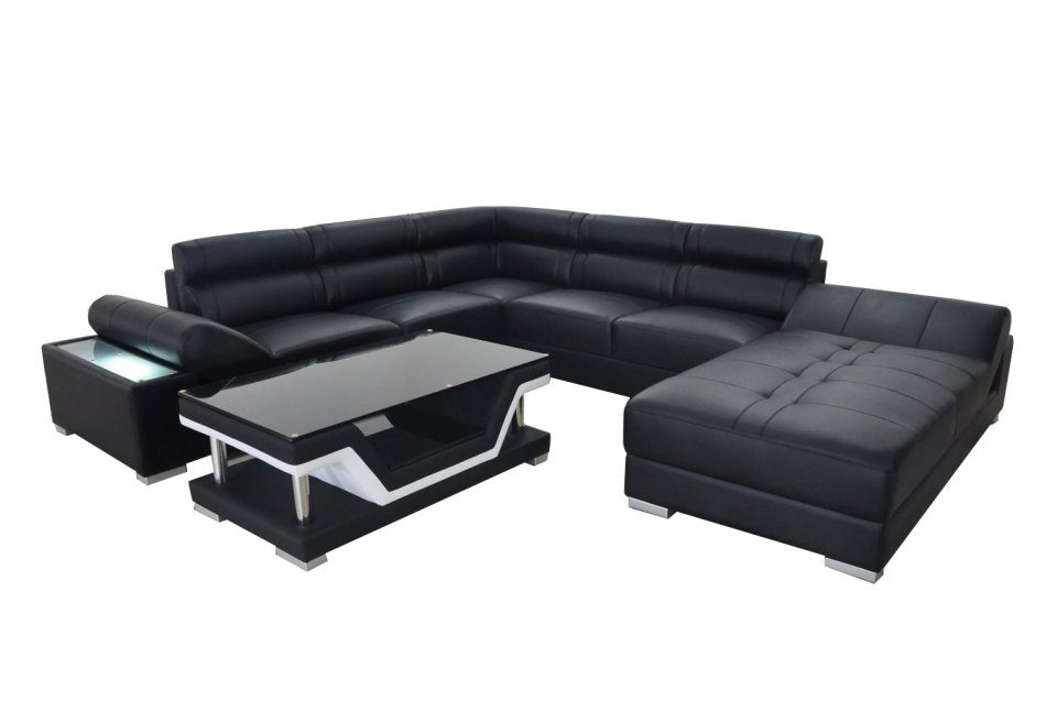 JVmoebel Ecksofa, Ledersofa Couch Wohnlandschaft Eck Design Modern Sofa U-Form