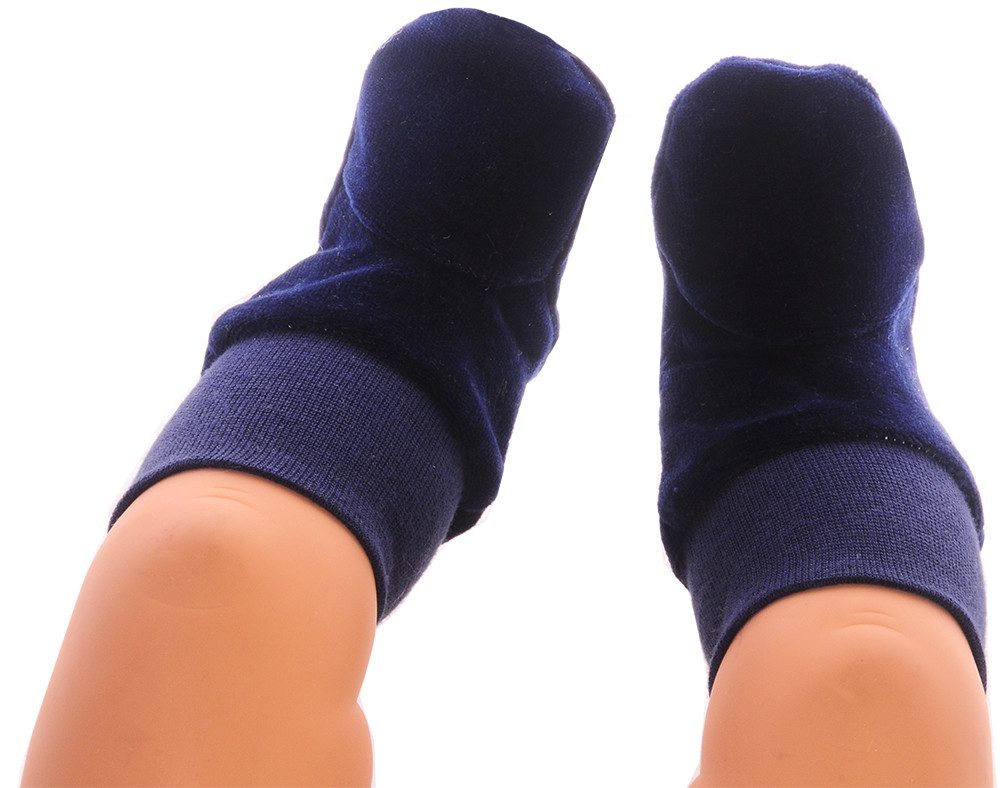 La Bortini Füßlinge Baby Socken weiche Velours Stoff Schuhe 0-4 Mon