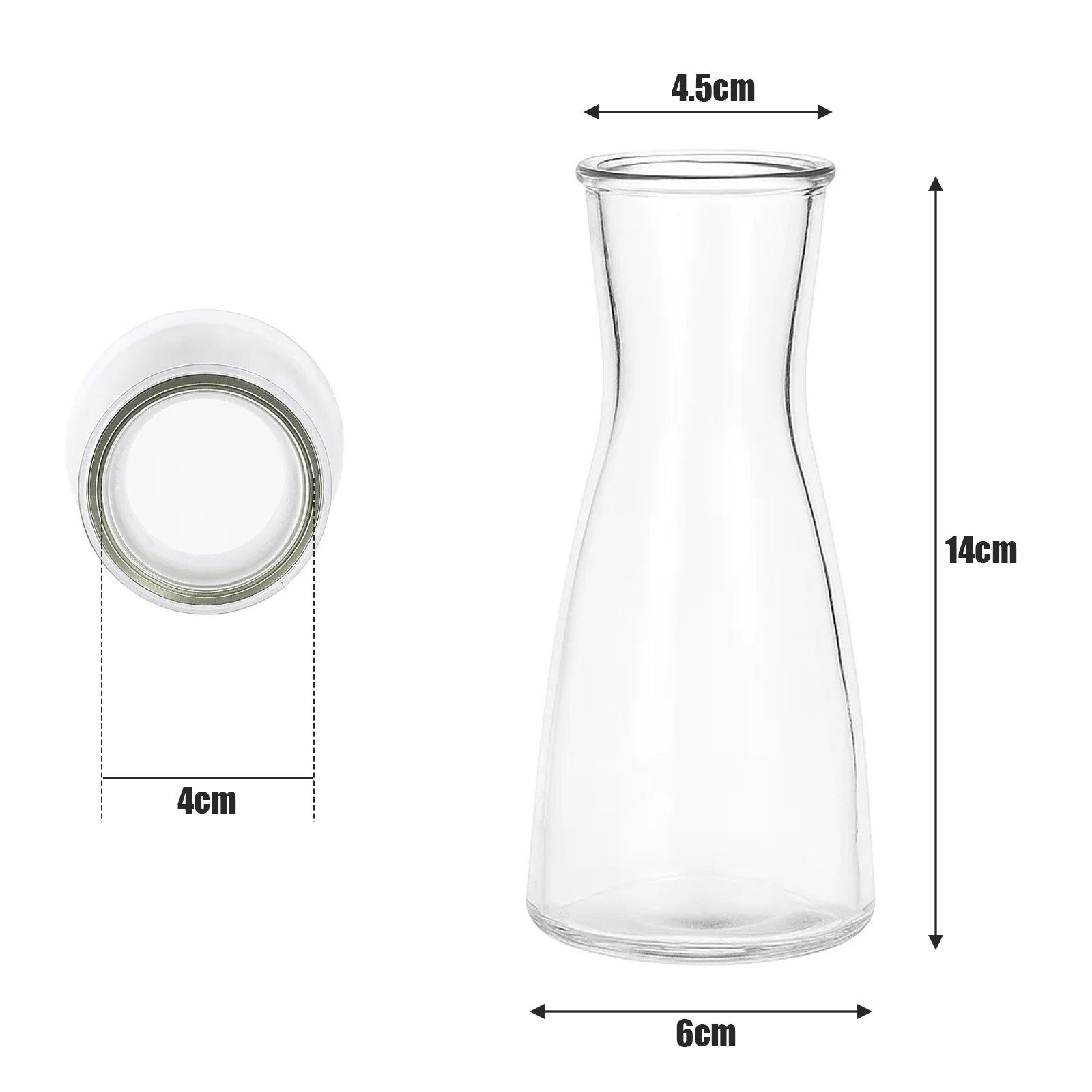 Youyijia Bodenvase 12/24er- Set Kleine Vasen für die Tischdekoration –kleine Glasvasen (24 St)