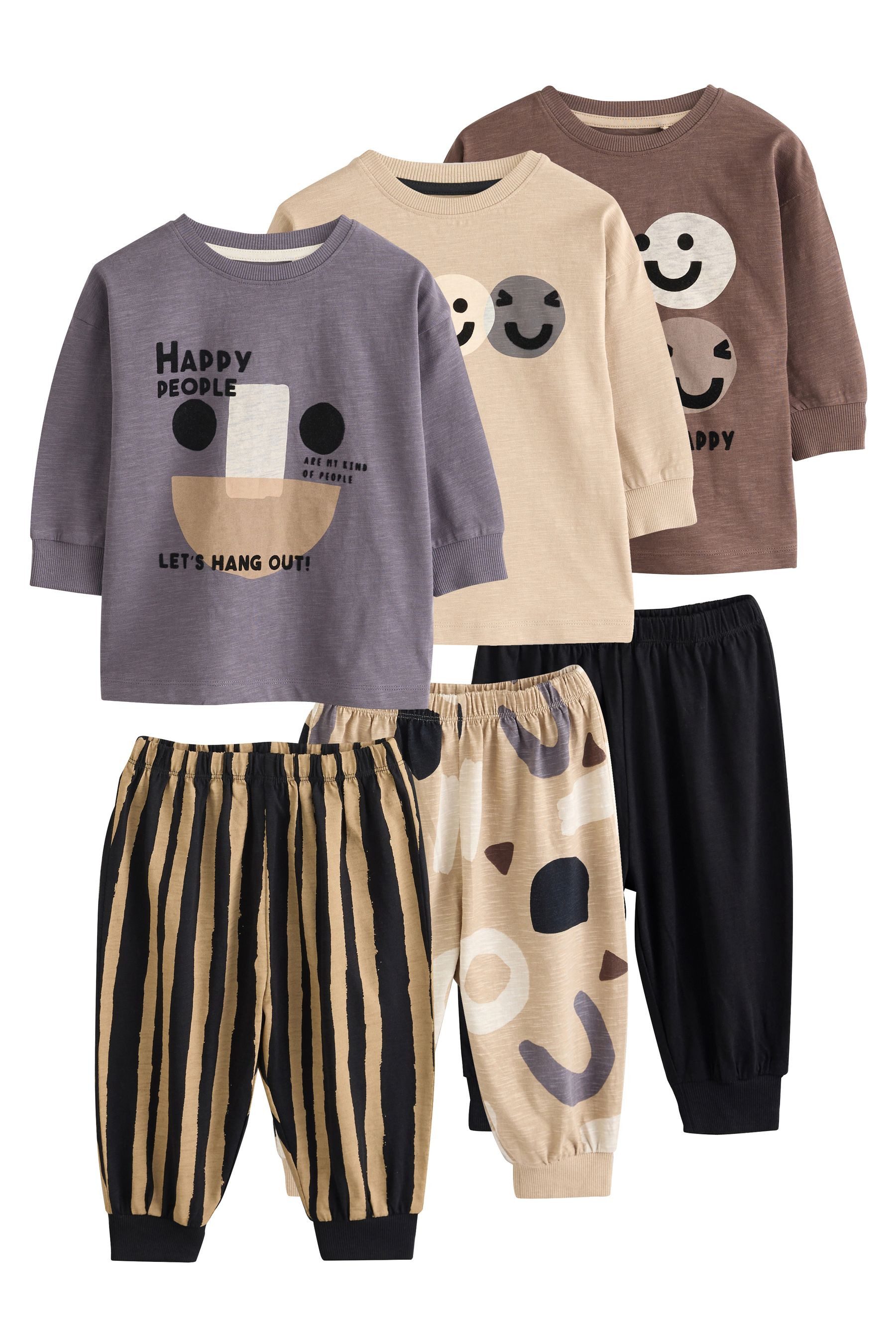 Next Pyjama Oversized Fit Schlafanzüge, 3er günstig online kaufen