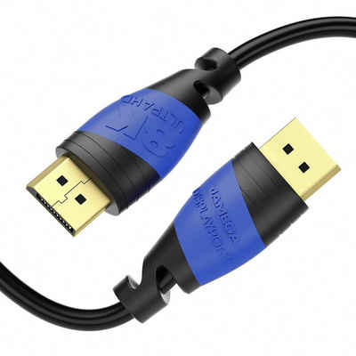 JAMEGA Displayport Kabel 1.4 Plug Schwarz/Blau - Variation Computer-Kabel, DisplayPort Stecker, DisplayPort (100 cm)