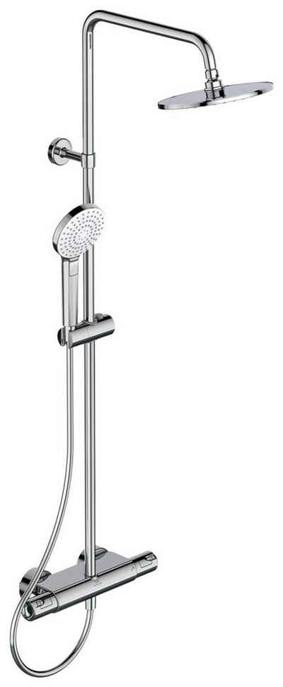 Ideal Standard Duschsystem Ceratherm T50, Höhe 111,7 cm, 3 Strahlart(en), Set, 5 tlg., mit Duschkopf mit 3 Strahlarten