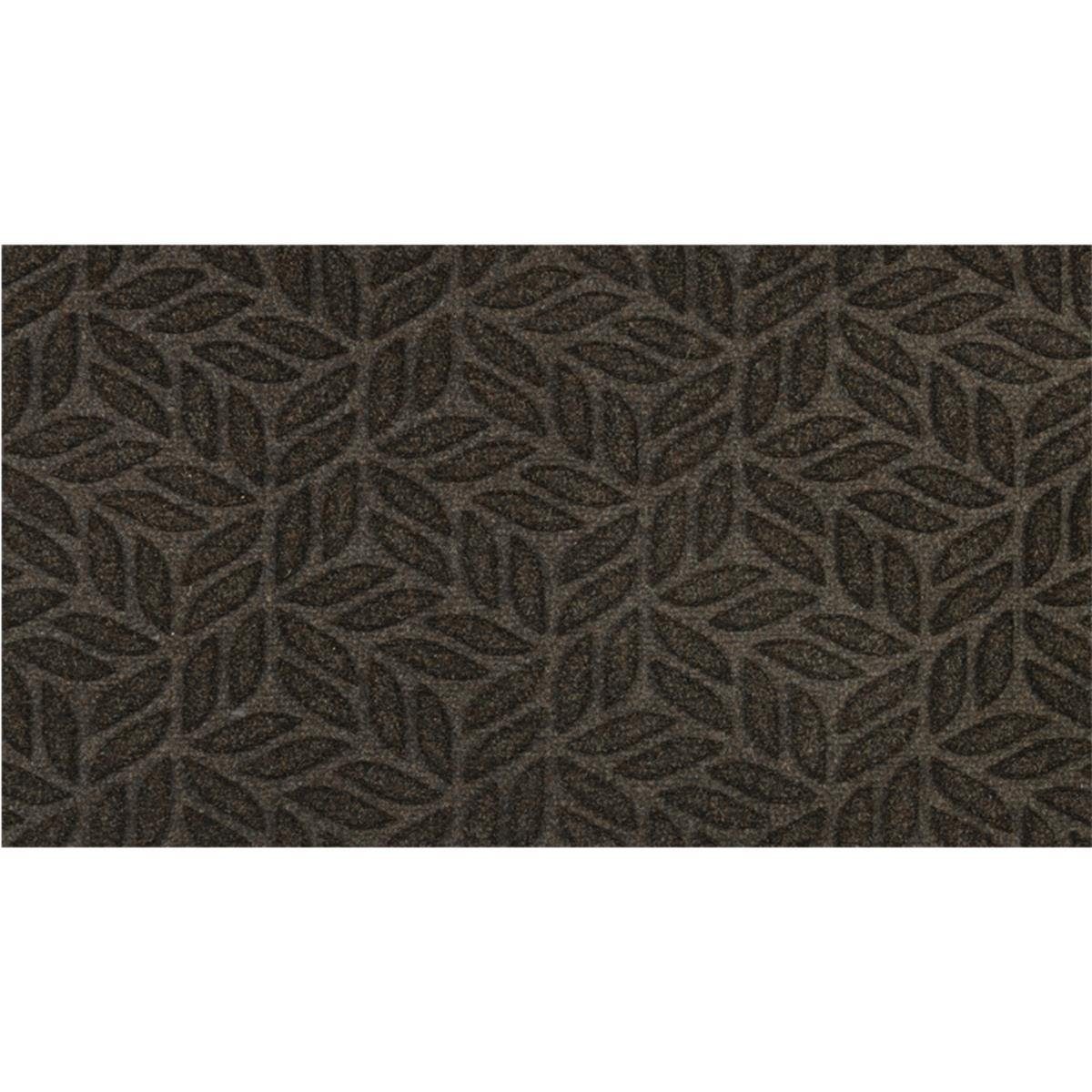 Teppich DUNE Leaves Dark Brown, wash+dry by Kleen-Tex, rechteckig, Höhe: 8  mm, maschinenwaschbar