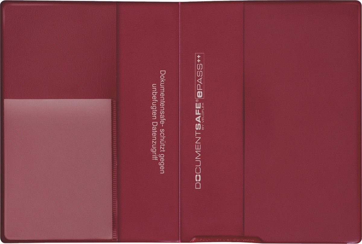 Thumbnail - VELOFLEX Schreibgeräteetui Ausweishülle Document Safe für Reisedokumente/Pass 100x135mm rot
