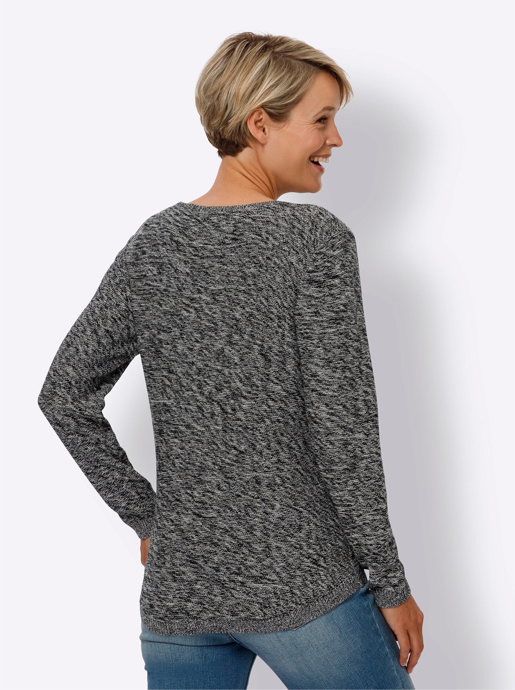 Sieh an! Strickpullover Rundhalspullover . günstig online kaufen