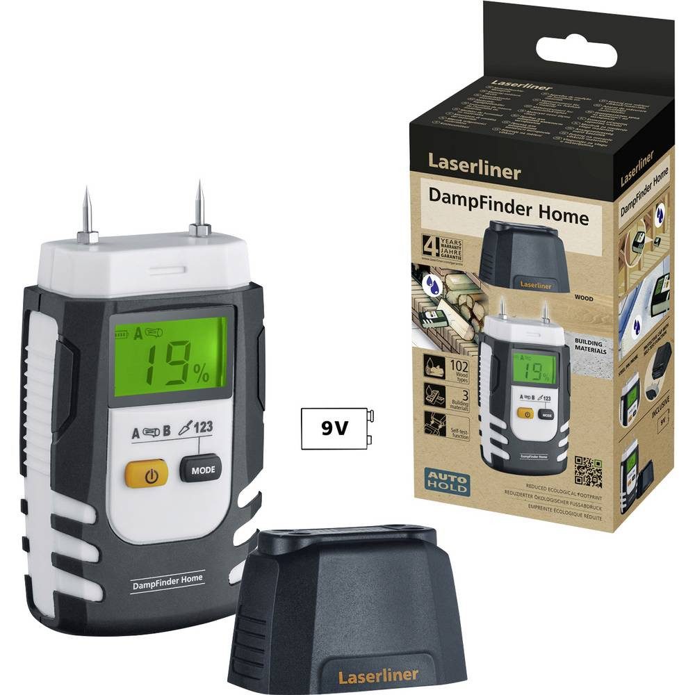 LASERLINER Feuchtigkeitsmesser DampFinder Home Materialfeuchtemessgerät 082.013E