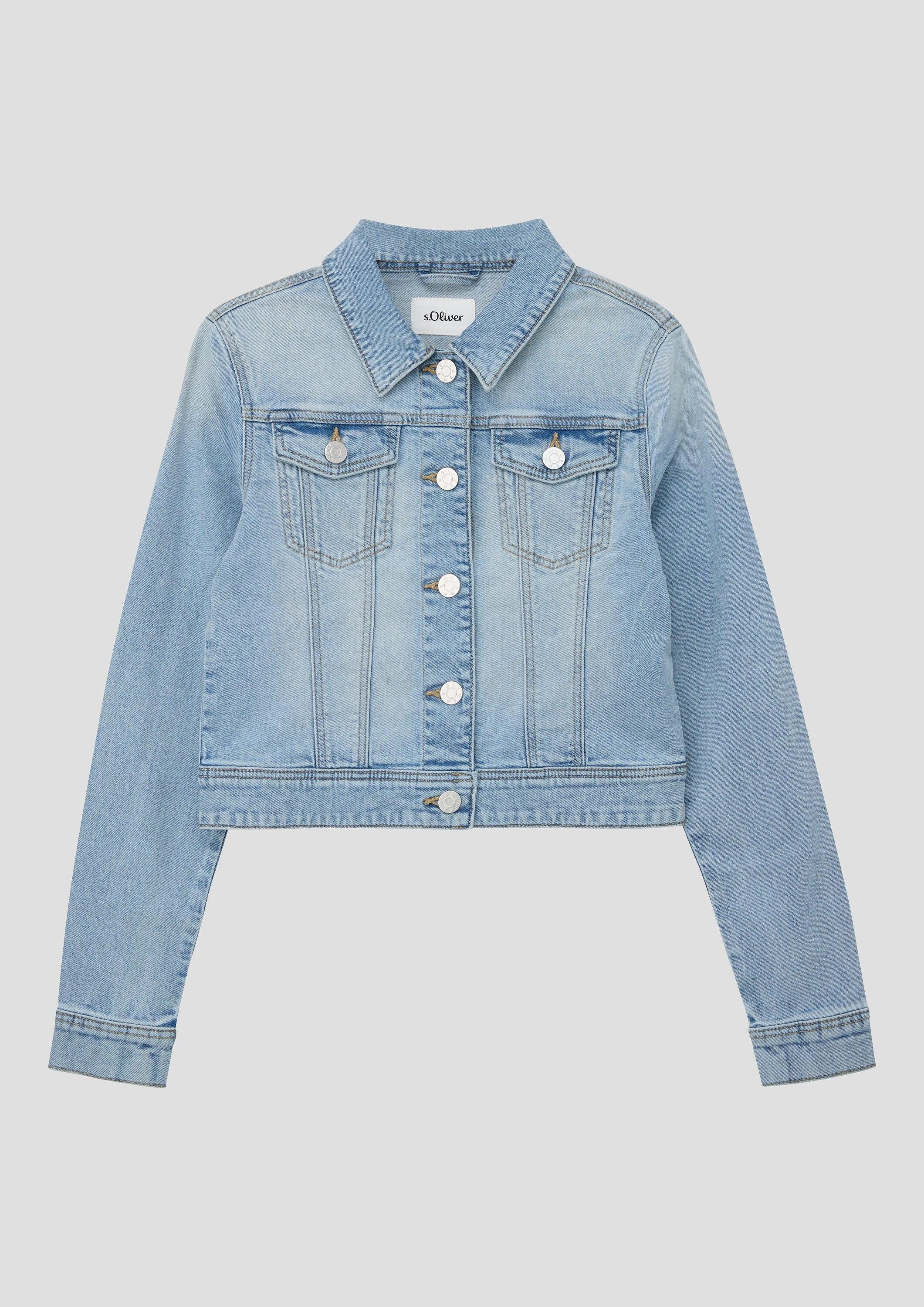 s.Oliver Funktionsjacke Indoor-Jacke Indoor-Jacke aus Denim mit Waschung und Used-Effekt