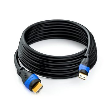 deleyCON deleyCON 3m mini HDMI Kabel - 2.0 / 1.4a kompatibel - High Speed mit HDMI-Kabel