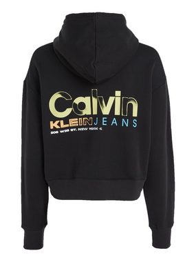 Calvin Klein Jeans Kapuzensweatshirt COLORFUL ARTWORK CROPPED HOODIE