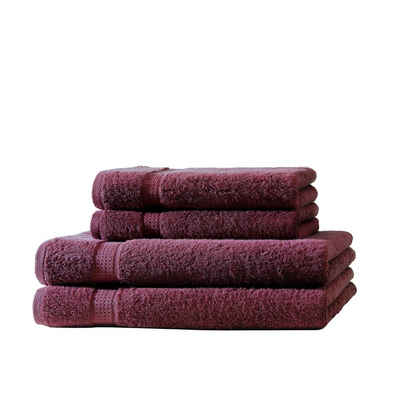 Hometex Premium Textiles Handtuch in Premium Qualität 500 g/m², Feinster Frottier-Stoff 100% Baumwolle, 2x Duschtuch + 2 Handtuch, Kuschelig weich, saugfähig, Extra schwere, flauschige Hotel-Qualität