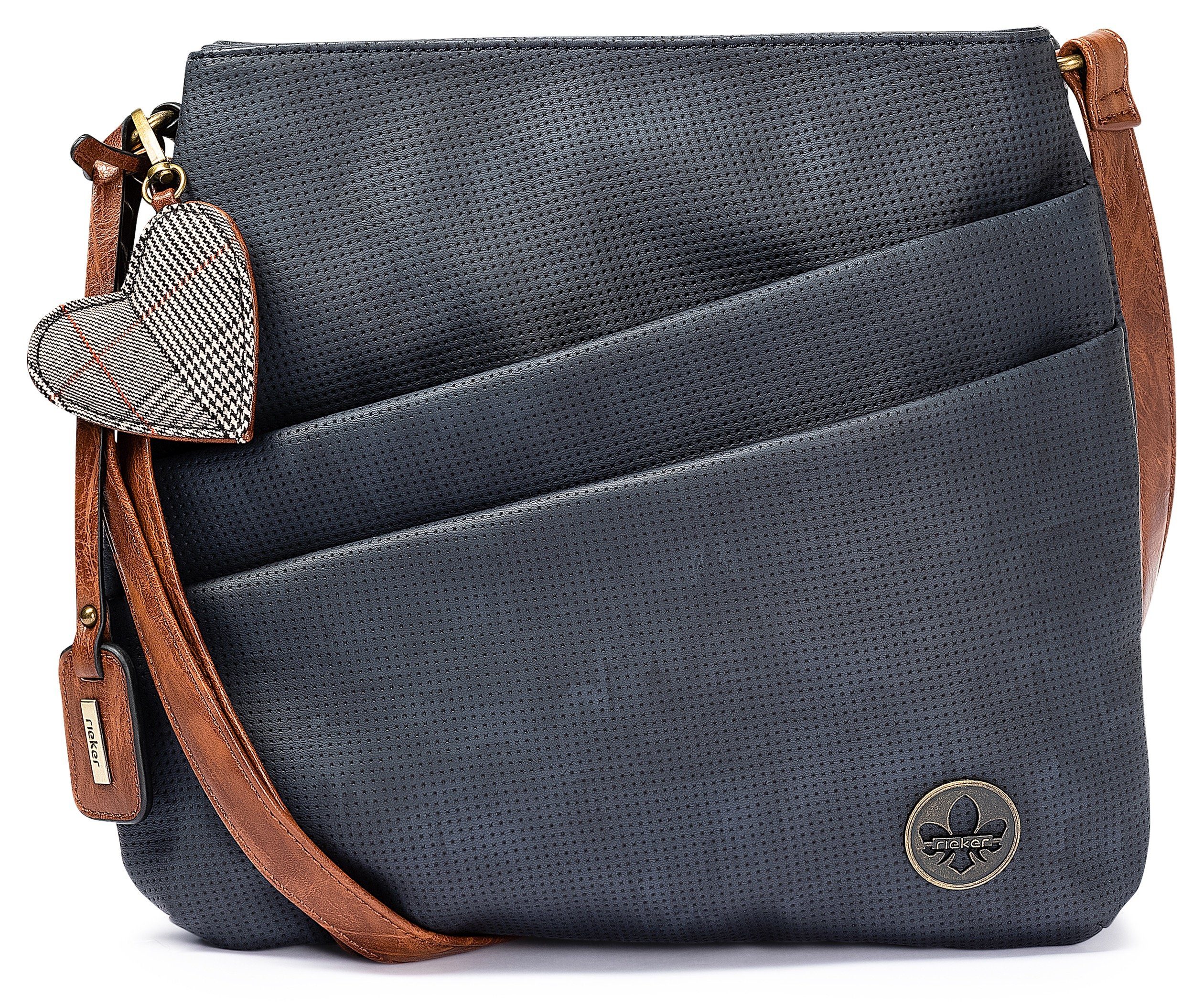 Rieker Umhängetasche, Schultertasche, Damen Handtasche mit zwei Hauptfächern