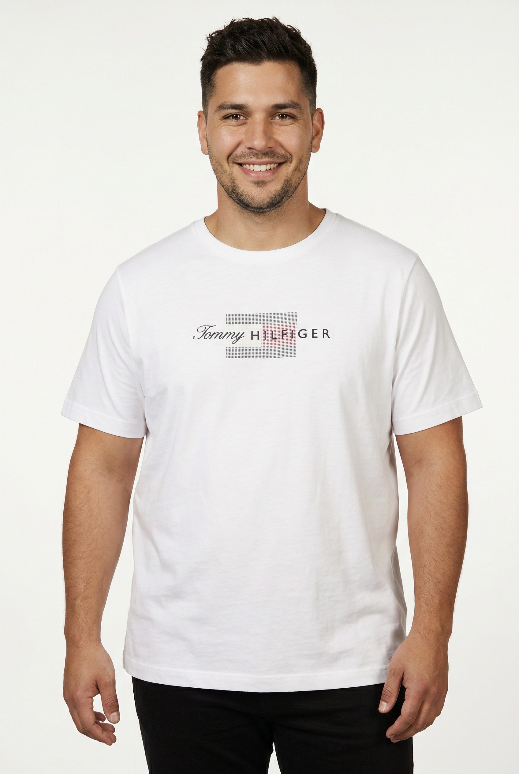 Tommy Hilfiger Big & Tall T-Shirt aus Jersey mit Flag-Grafik, Große Größen
