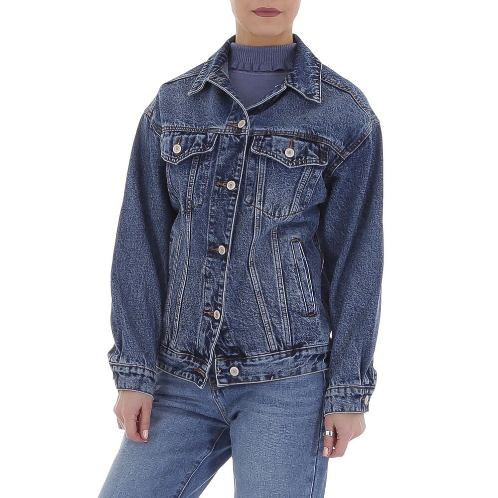 Ital-Design Jeansjacke Damen Freizeit Used-Look Jeansjacke günstig online kaufen
