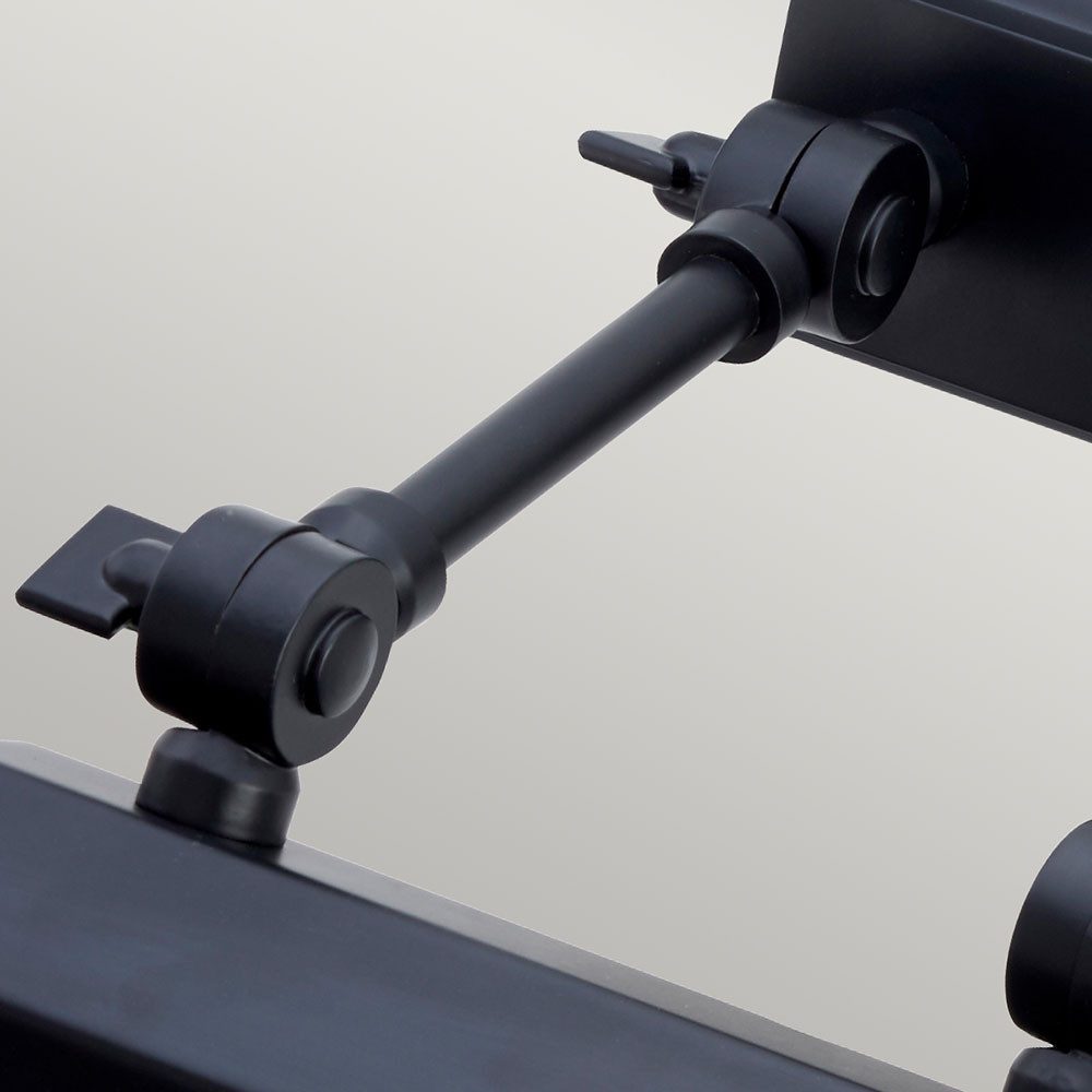 Elstead LIGHTING Bilderleuchte, Leuchtmittel nicht inklusive, Wandlampe Bilderleuchte Spiegellampe Stahl Schwarz B 18,2cm Badezimmer