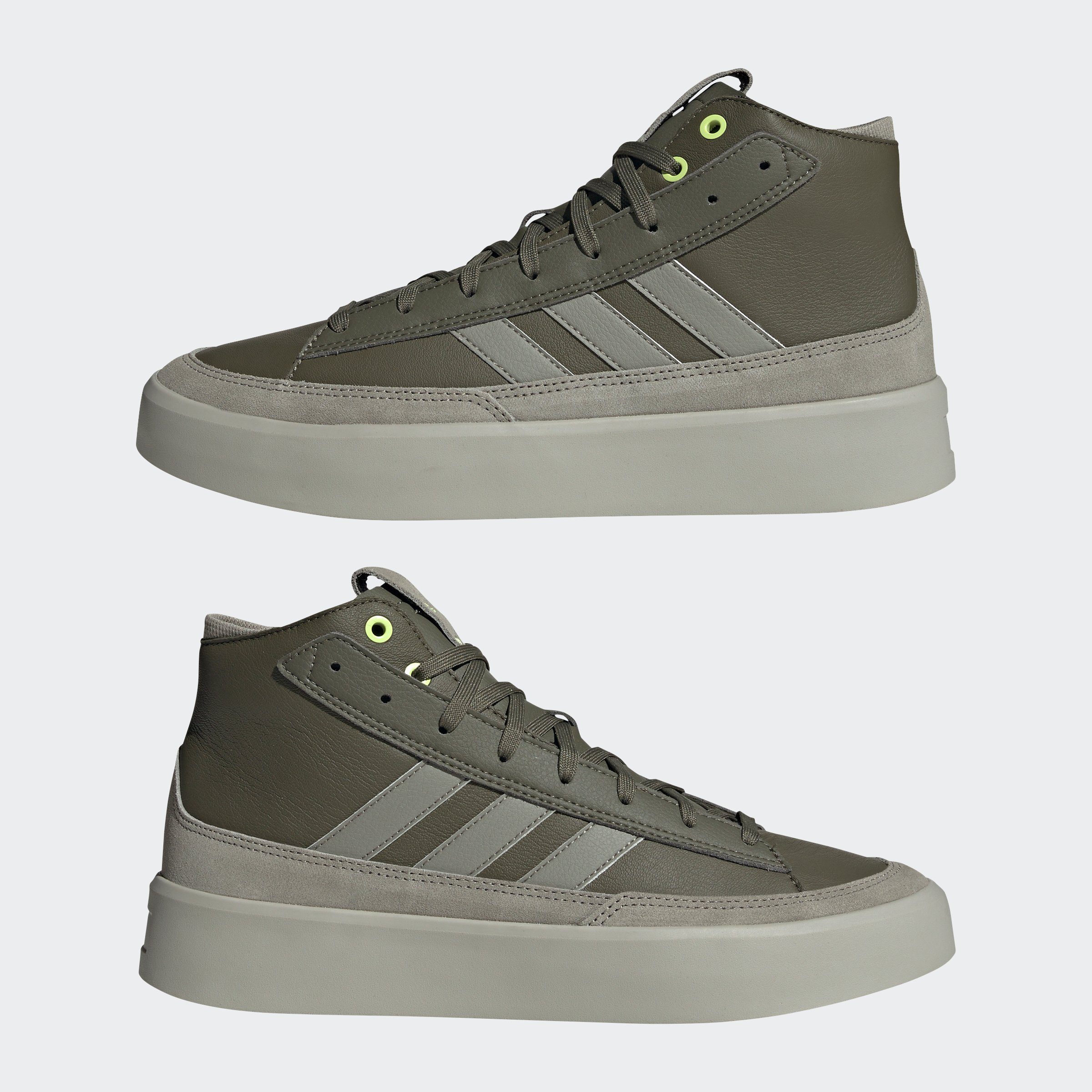 / Silver Olive Pebble ZNSORED / Lime Pulse Sportswear Strata Sneaker HI adidas