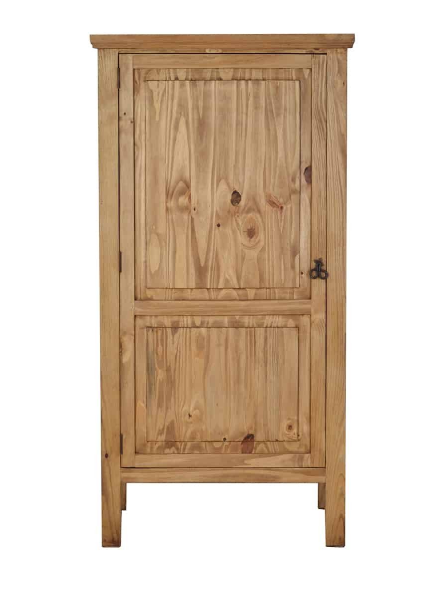 MiaMöbel Hochschrank Mexico aus massivem Pinienholz Honig