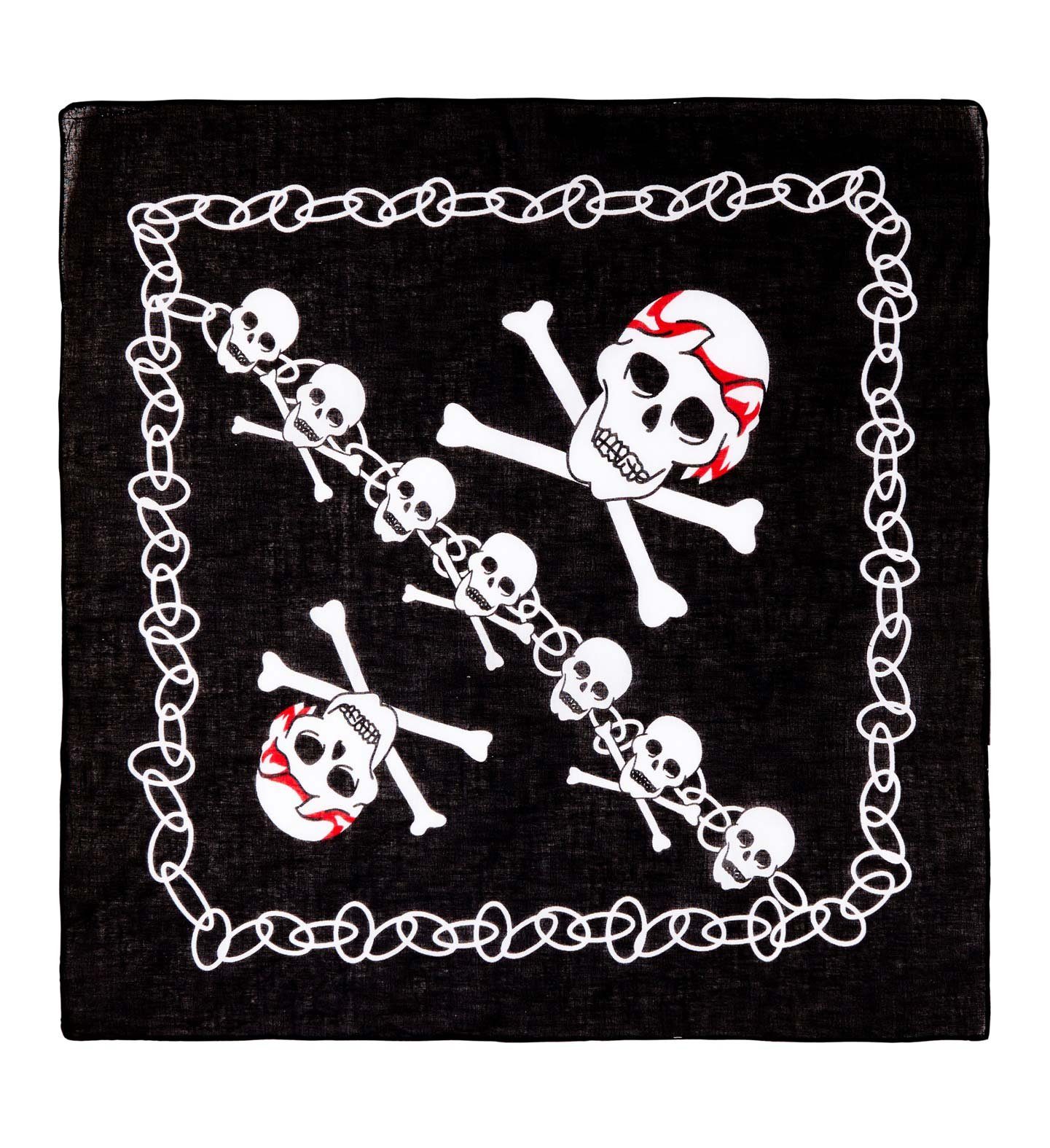 Widmann S.r.l. Kostüm Piraten Bandana Kopftuch mit Totenkopf Print - 55 günstig online kaufen