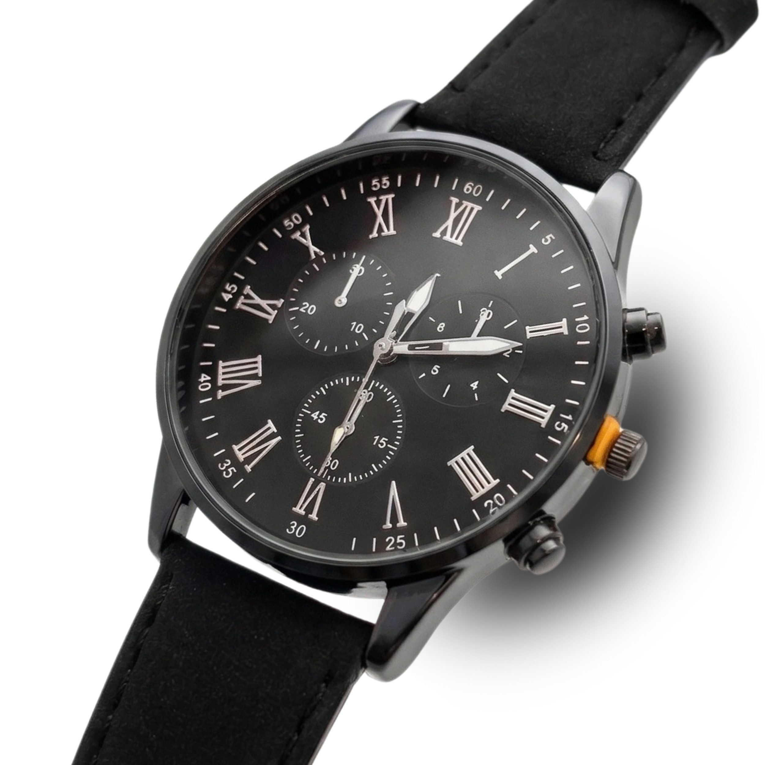 StellarLuma Quarzuhr Herrenuhr Quarzuhr Schlicht Armband Uhr für Alltag und Freizeit, (Set, Herrenuhr inklusive Uhrenbox), Herrenuhr inklusive gratis Uhrenbox in hochwertigem Kunstleder