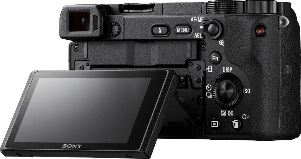 Sony ILCE-6400MB - XGA (Wi-Fi), 4K OLED Systemkamera Bluetooth, 18-135mm NFC, M-Kit Video, WLAN Sucher, 180° Klapp-Display, Alpha Objektiv) E-Mount MP, (24,2 6400