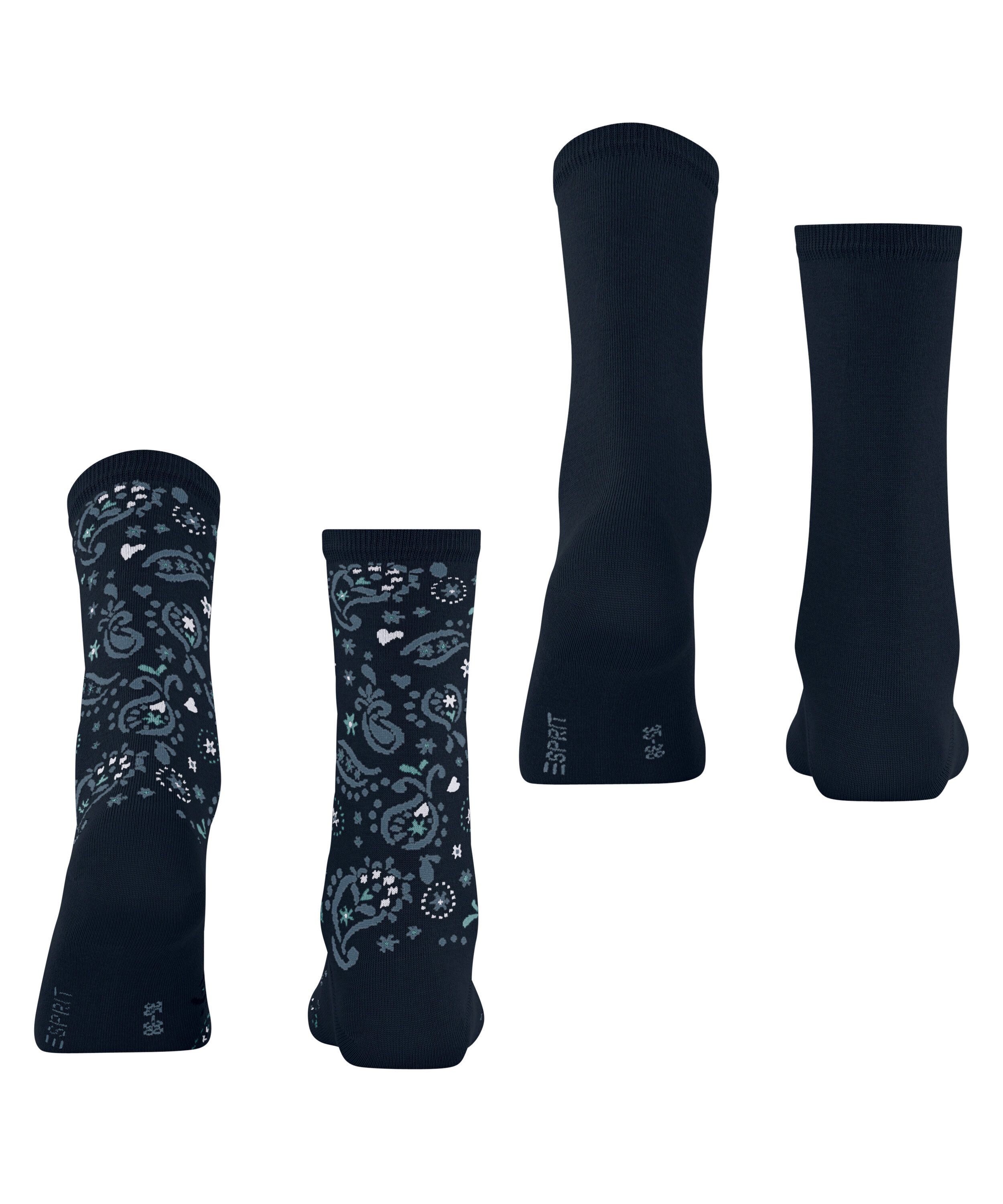 Esprit Socken Soft Paiyley 2-Pack Socken (2-Paar)
