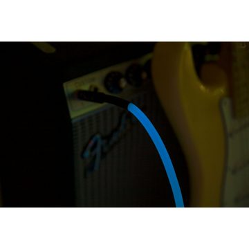 Fender Instrumentenkabel, Professional Glow in the Dark Cable Blue 3 m - Gitarrenkabel