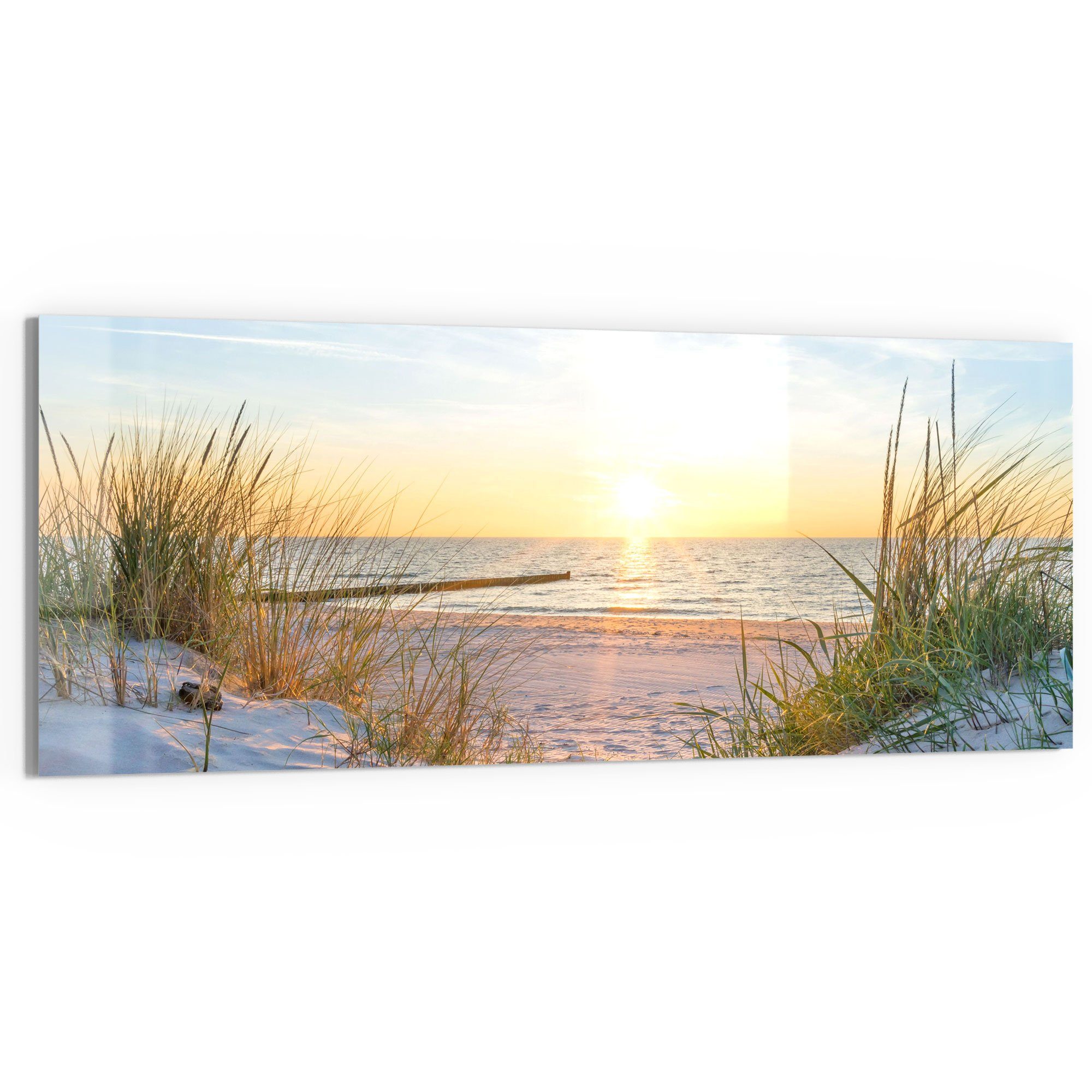 DEQORI Glasbild 'Abendsonne an der Ostsee', 'Abendsonne an der Ostsee', Gla günstig online kaufen