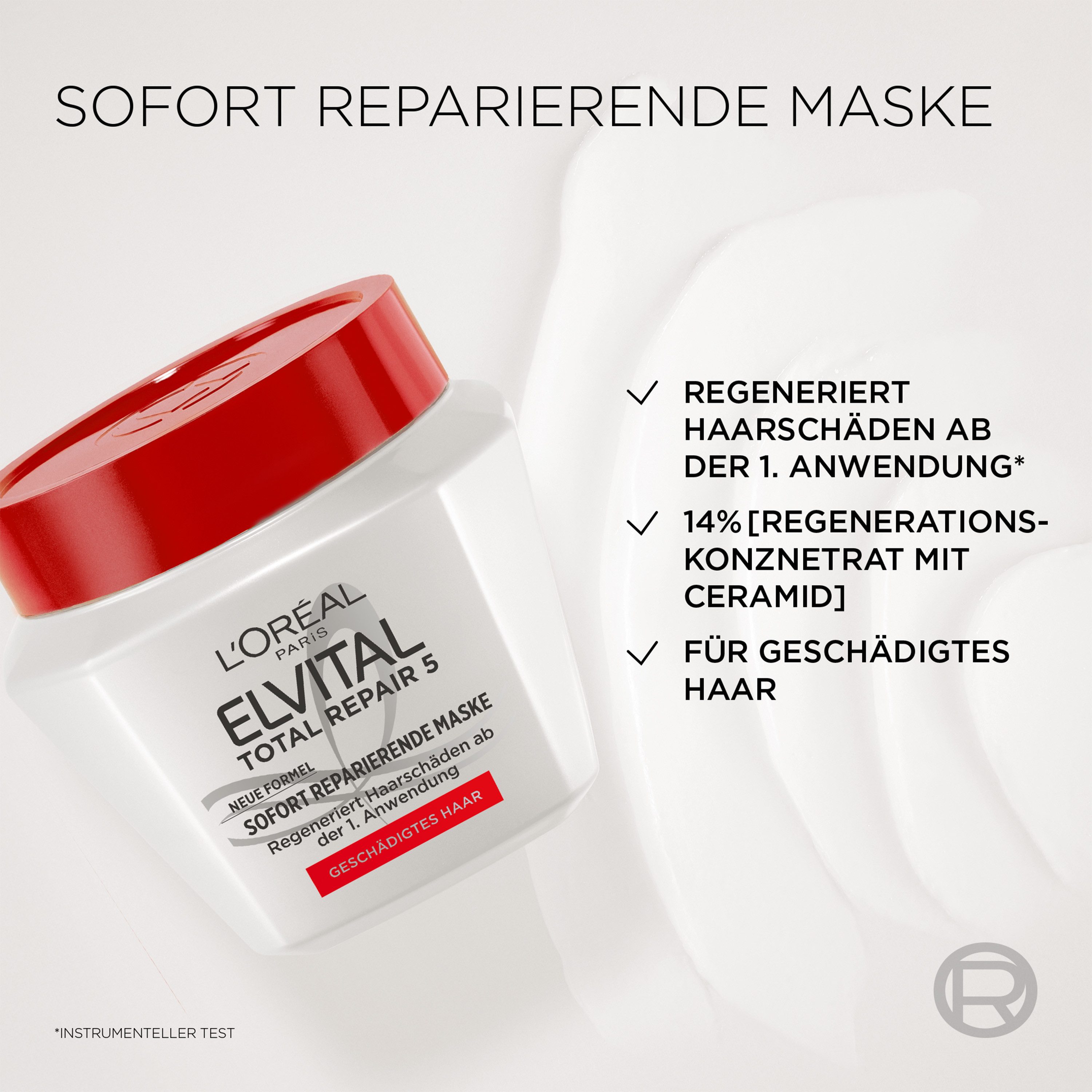 L'ORÉAL PARIS Haarmaske ELVITAL TOTAL REPAIR 5 MASKE, für geschädigtes Haar