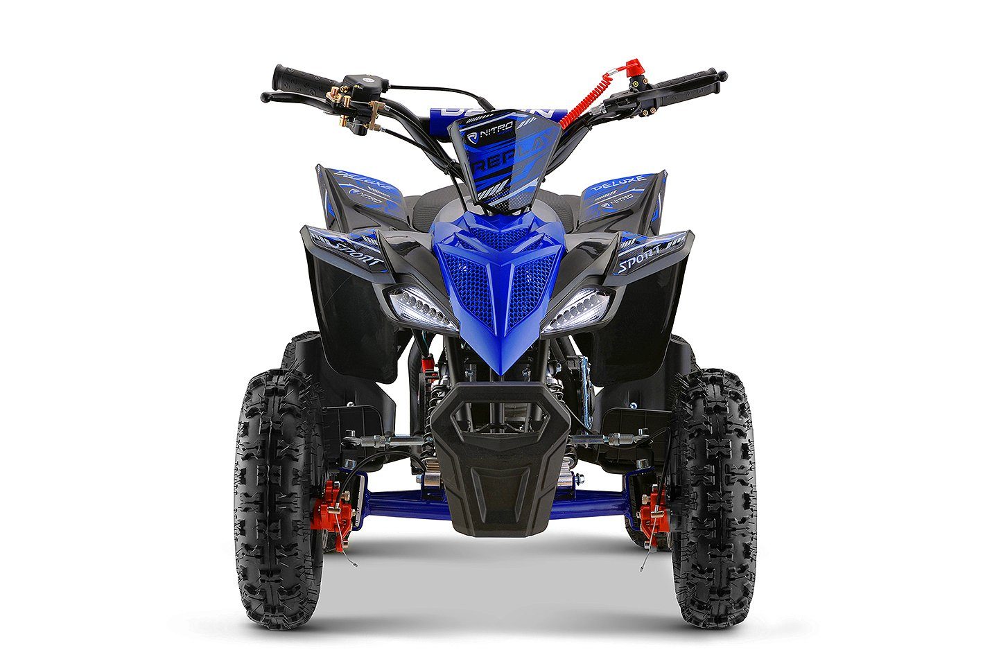 Nitro Motors Dirt-Bike 49cc mini ATV 6" Kinderfahrzeug, Quad Blau Kinderquad Replay Kinder 1 Gang, Miniquad Automatikschaltung