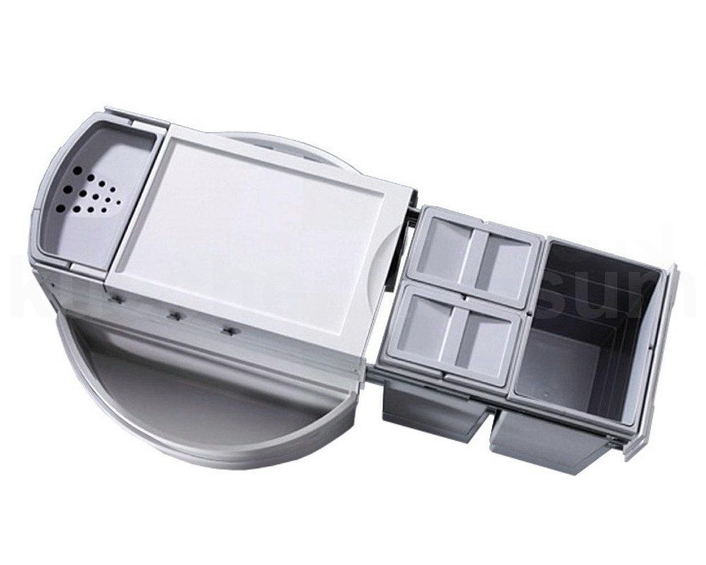 Hailo Mülleimer Hailo Eckabfallsammler 3646132 3-fach Mülltrennung 18 + 2x 8,5 Liter