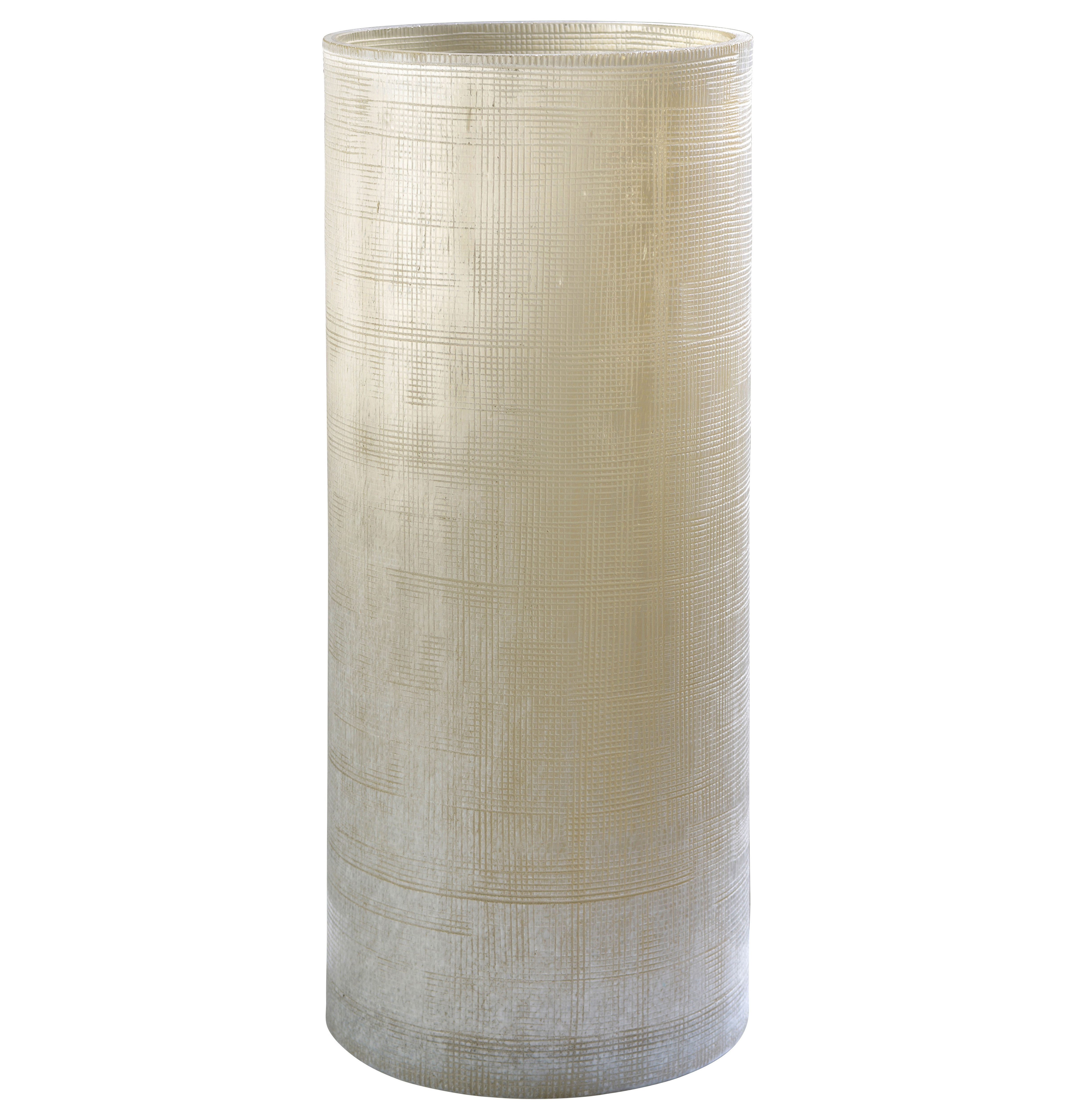 SOMPEX Tischvase Ashley beige sand groß, aus Glas, besondere Oberflächenstruktur