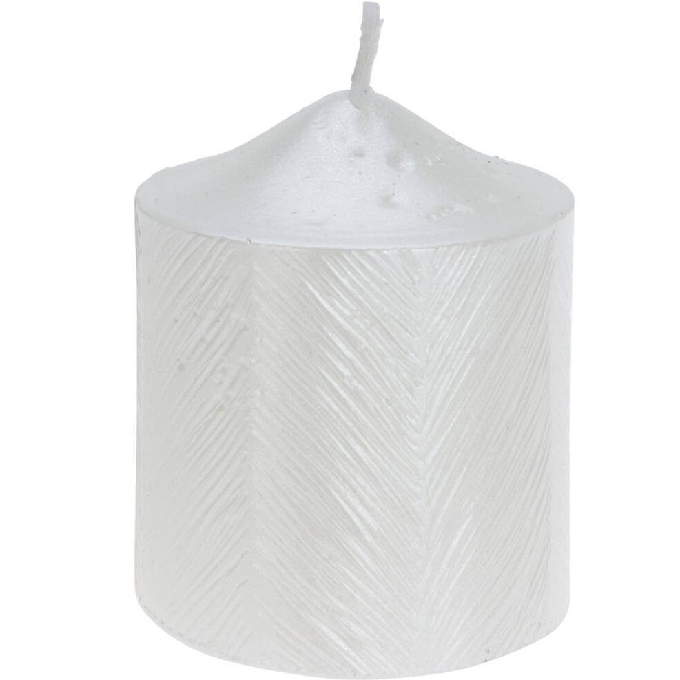 Home & styling collection Formkerze Dekorative Kerze mit metallischem Muster, 5 x 6 cm (Dekokerze, Dekokerze)