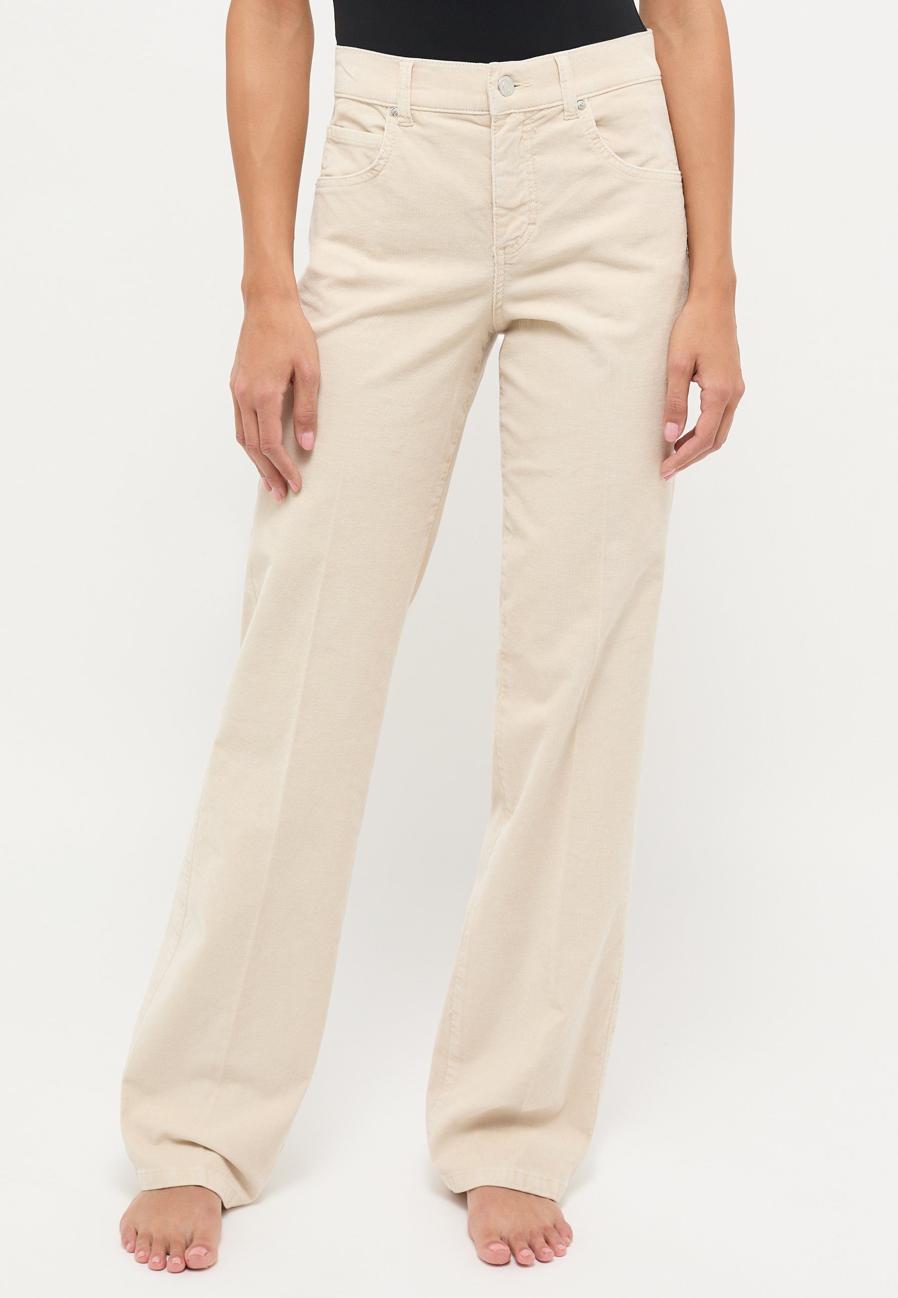 ANGELS Straight-Jeans Jeans Lara in Coloured Cord