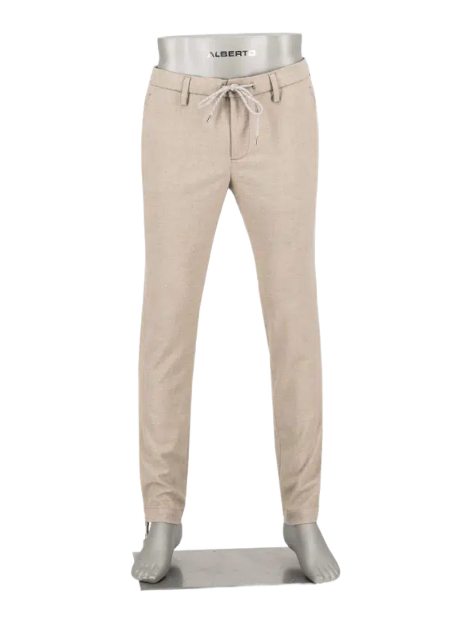 Alberto Stoffhose natur, Freizeit, Polyester, Meliert, Regular Fit, Mittel