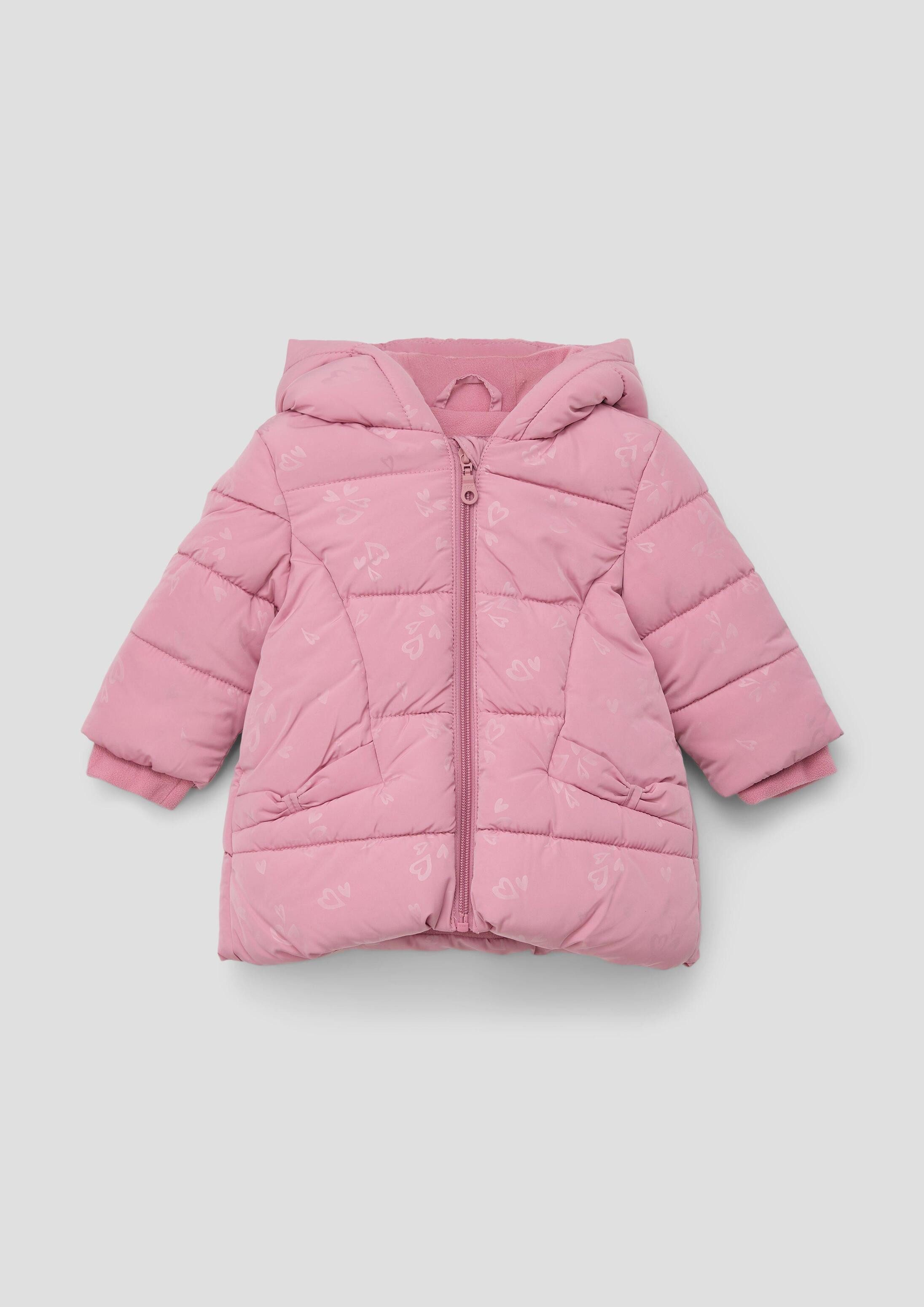 s.Oliver Winterjacke Outdoor-Mantel Steppmantel mit Allovermuster