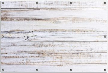 Wallario Sichtschutzzaunmatten Helle Holzstruktur - Muster - Alter Dielenfußboden
